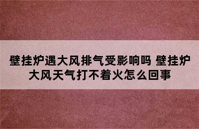 壁挂炉遇大风排气受影响吗 壁挂炉大风天气打不着火怎么回事